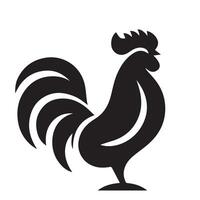 Chicken silhouette on white background. Chicken logo vector