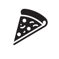 Pizza line art illustration. Pizza silhouette Pizza logo vector