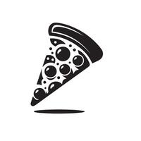 Pizza line art illustration. Pizza silhouette Pizza logo vector