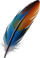 Close-up of rainbow-colored feathers inspired by the rainbow lorikeet. AI-Generated. png