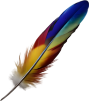 Close-up of rainbow-colored feathers inspired by the rainbow lorikeet. AI-Generated. png