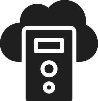 Cloud icon symbol image. Illustration of the hosting storage design vector