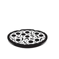 Pizza line art illustration. Pizza silhouette Pizza logo vector