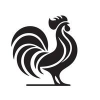 Chicken silhouette on white background. Chicken logo vector