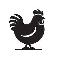 pollo silueta en blanco antecedentes. pollo logo vector