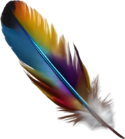 Close-up of rainbow-colored feathers inspired by the rainbow lorikeet. AI-Generated. png