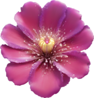 Desert flowers with dew shine like gems. Ai-generated. png