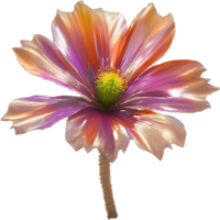 A close-up of a desert wildflower in vibrant colors, with delicate details. Ai-generated. png