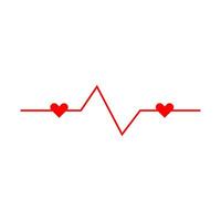 red colorful heart design vector