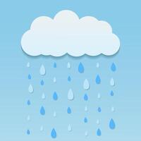 gradient cloud with falling rain illustration design vector