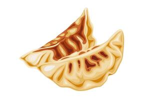 Gyoza on a white background.Cartoon vector