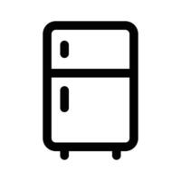 Check this beautifully designed icon of Refrigerator, premium of household vector