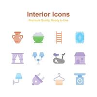 Check this beautiful and amazing Interior icons set vector