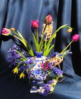 Romantic bouquet of the garden flowers photo