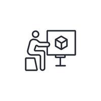 project icon. .Editable stroke.linear style sign for use web design,logo.Symbol illustration. vector