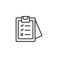 To do list icon. .Editable stroke.linear style sign for use web design,logo.Symbol illustration. vector