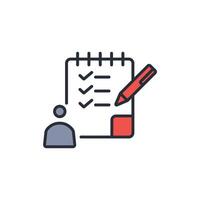 Tasks icon. .Editable stroke.linear style sign for use web design,logo.Symbol illustration. vector