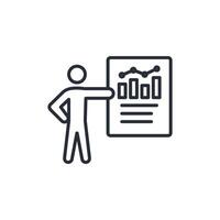 analytics icon. .Editable stroke.linear style sign for use web design,logo.Symbol illustration. vector
