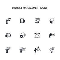 Project Management icon set..Editable stroke.linear style sign for use web design,logo.Symbol illustration. vector