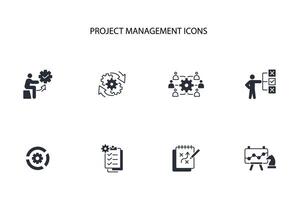 Project Management icon set..Editable stroke.linear style sign for use web design,logo.Symbol illustration. vector