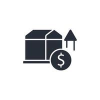 price increase icon. .Editable stroke.linear style sign for use web design,logo.Symbol illustration. vector