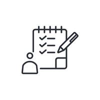 Tasks icon. .Editable stroke.linear style sign for use web design,logo.Symbol illustration. vector