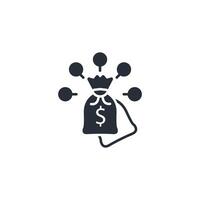 budget icon. .Editable stroke.linear style sign for use web design,logo.Symbol illustration. vector