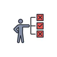 decision icon. .Editable stroke.linear style sign for use web design,logo.Symbol illustration. vector