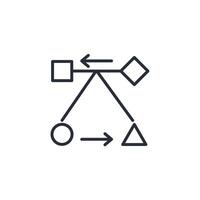 Workflow icon. .Editable stroke.linear style sign for use web design,logo.Symbol illustration. vector