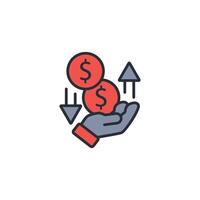 price down icon. .Editable stroke.linear style sign for use web design,logo.Symbol illustration. vector