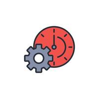 time management icon. .Editable stroke.linear style sign for use web design,logo.Symbol illustration. vector