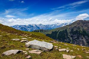 Himalayas mountains in Himachal Pradesh, India photo