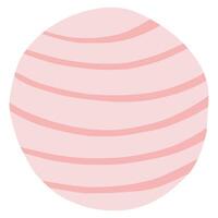 Minimalist Pink Striped Abstract Circular Shape Design vector