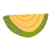 Minimalist Yellow and Green Abstract Geometric Shape Design vector
