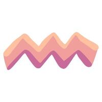 Minimalist Abstract Wave Line Art in Pink and Peach Tones vector