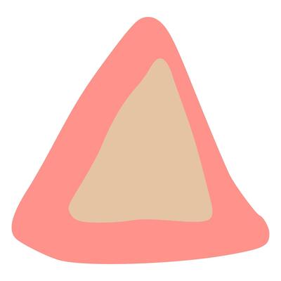 Abstract Triangular Shapes in Pink and Beige Tones Minimalist Art