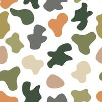 A pattern of organic shapes in a green and brown color. Camouflage seamless texture. vector