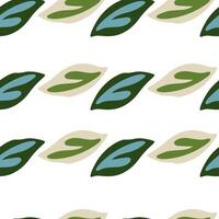 Elegant pattern with green foliage. vector