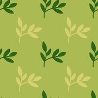 Chic and organic seamless pattern with leaves and herbs. vector