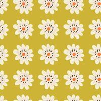 Elegant and colorful abstract flower design in a seamless pattern. vector