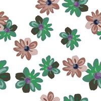 Charming seamless floral pattern with daisies in pastel hues. vector