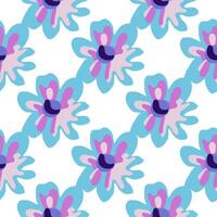 Vibrant pink floral pattern. vector