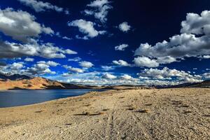 Lake Tso Moriri in Himalayas. Ladakh, Inda photo