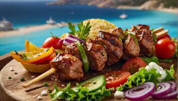 Souvlaki Greek food photo