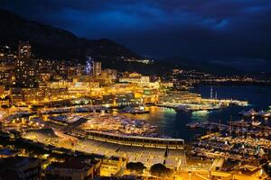 View of Monaco in the night photo