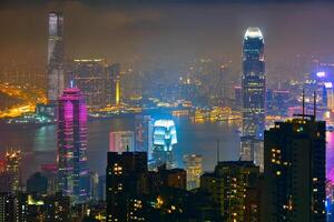 Hong Kong skyscrapers skyline cityscape view photo