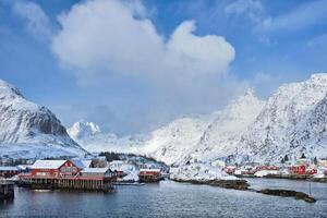 A village on Lofoten Islands, Norway photo