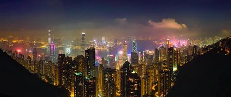 Hong Kong skyscrapers skyline cityscape view photo