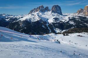 Ski resort in Dolomites, Italy photo