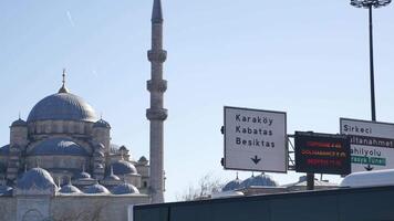 tacchino Istanbul 15 gennaio 2024. il suleymaniye moschea è un ottomano imperiale moschea nel Istanbul, eminonu, video